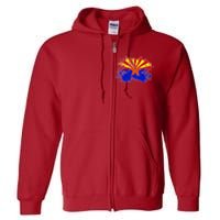 Arizona State Flag Grunge Full Zip Hoodie