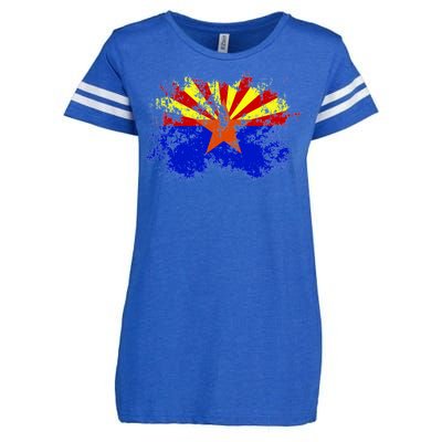 Arizona State Flag Grunge Enza Ladies Jersey Football T-Shirt