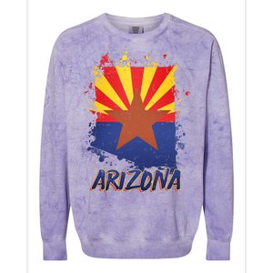 Arizona State Star Flag Colorblast Crewneck Sweatshirt