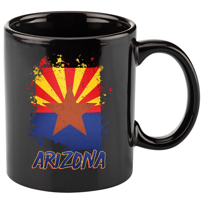 Arizona State Star Flag 11oz C Handle Ceramic Mug