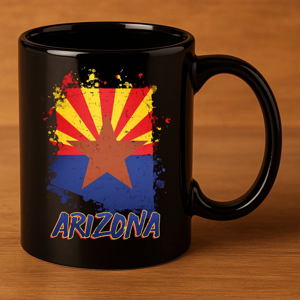 Arizona State Star Flag 11oz C Handle Ceramic Mug
