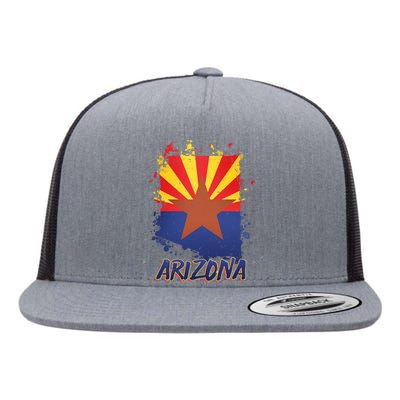 Arizona State Star Flag Flat Bill Trucker Hat