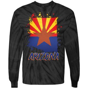 Arizona State Star Flag Tie-Dye Long Sleeve Shirt