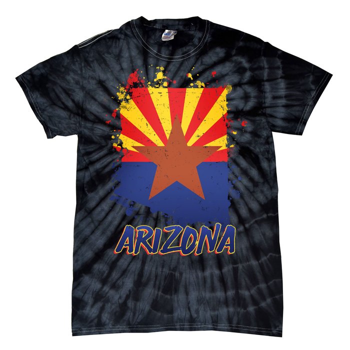 Arizona State Star Flag Tie-Dye T-Shirt