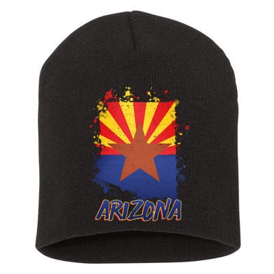 Arizona State Star Flag Short Acrylic Beanie