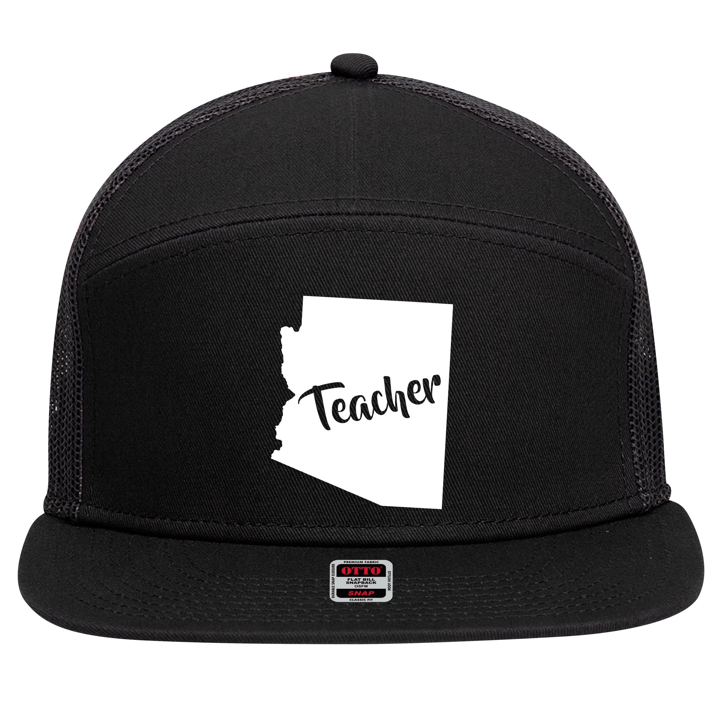 Arizona Teacher 7 Panel Mesh Trucker Snapback Hat