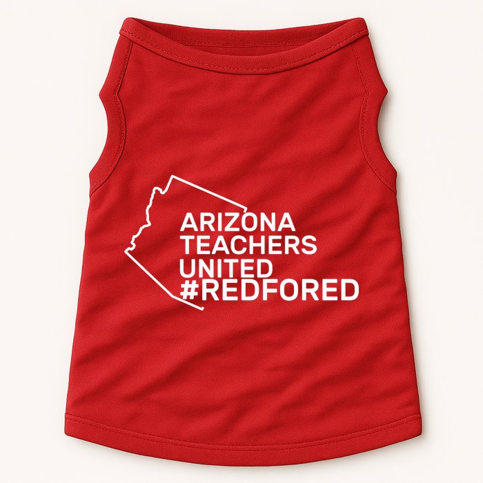 Arizona Teachers United Red For Ed #redfored Doggie Tank