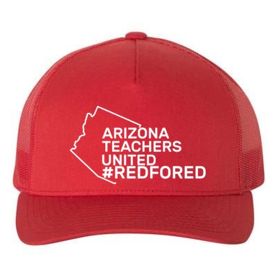 Arizona Teachers United Red For Ed #redfored Yupoong Adult 5-Panel Trucker Hat