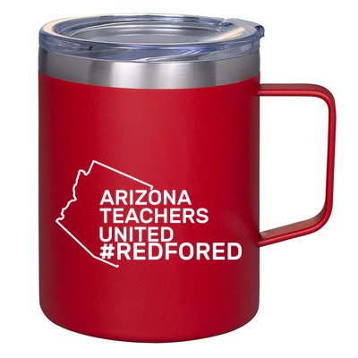 Arizona Teachers United Red For Ed #redfored 12oz Stainless Steel Coffee Mug