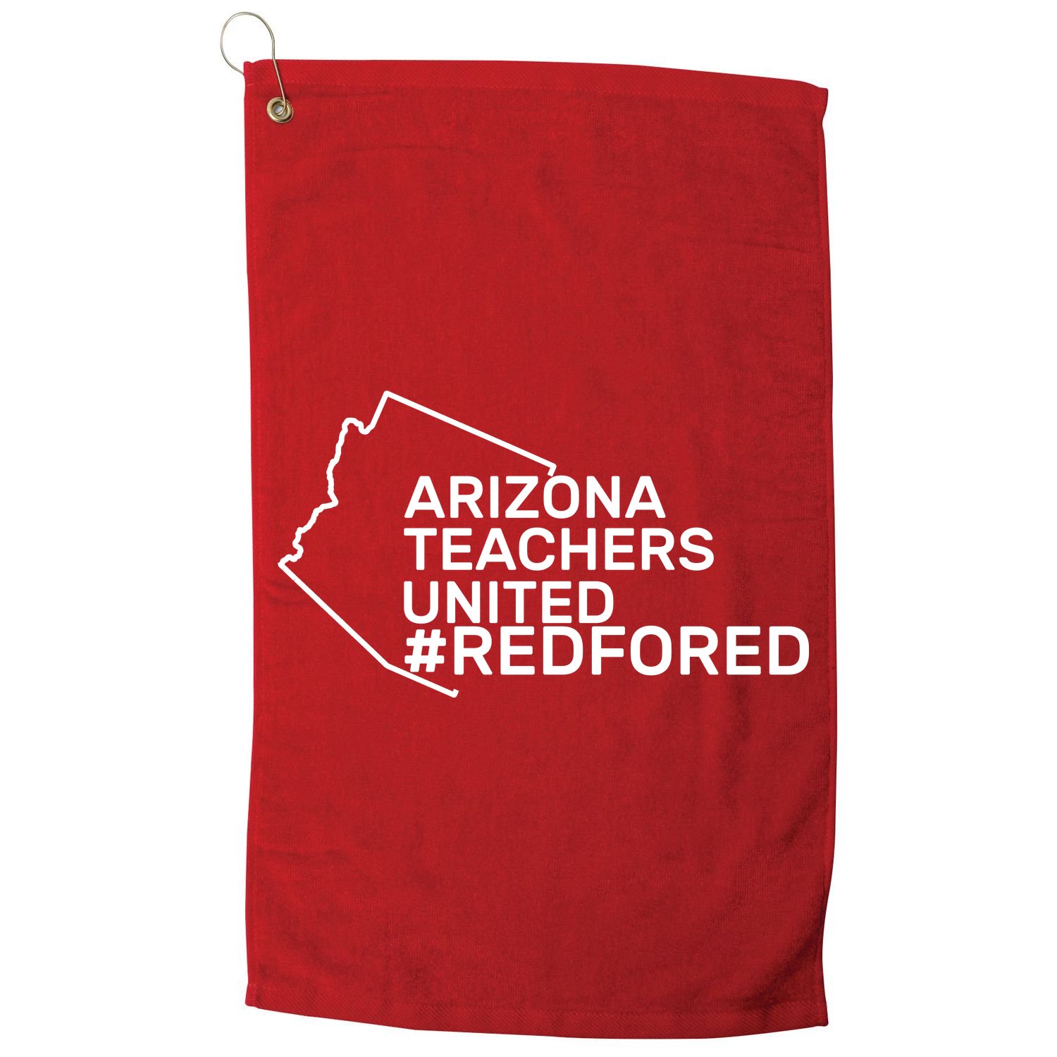 Arizona Teachers United Red For Ed #redfored Golf Towel