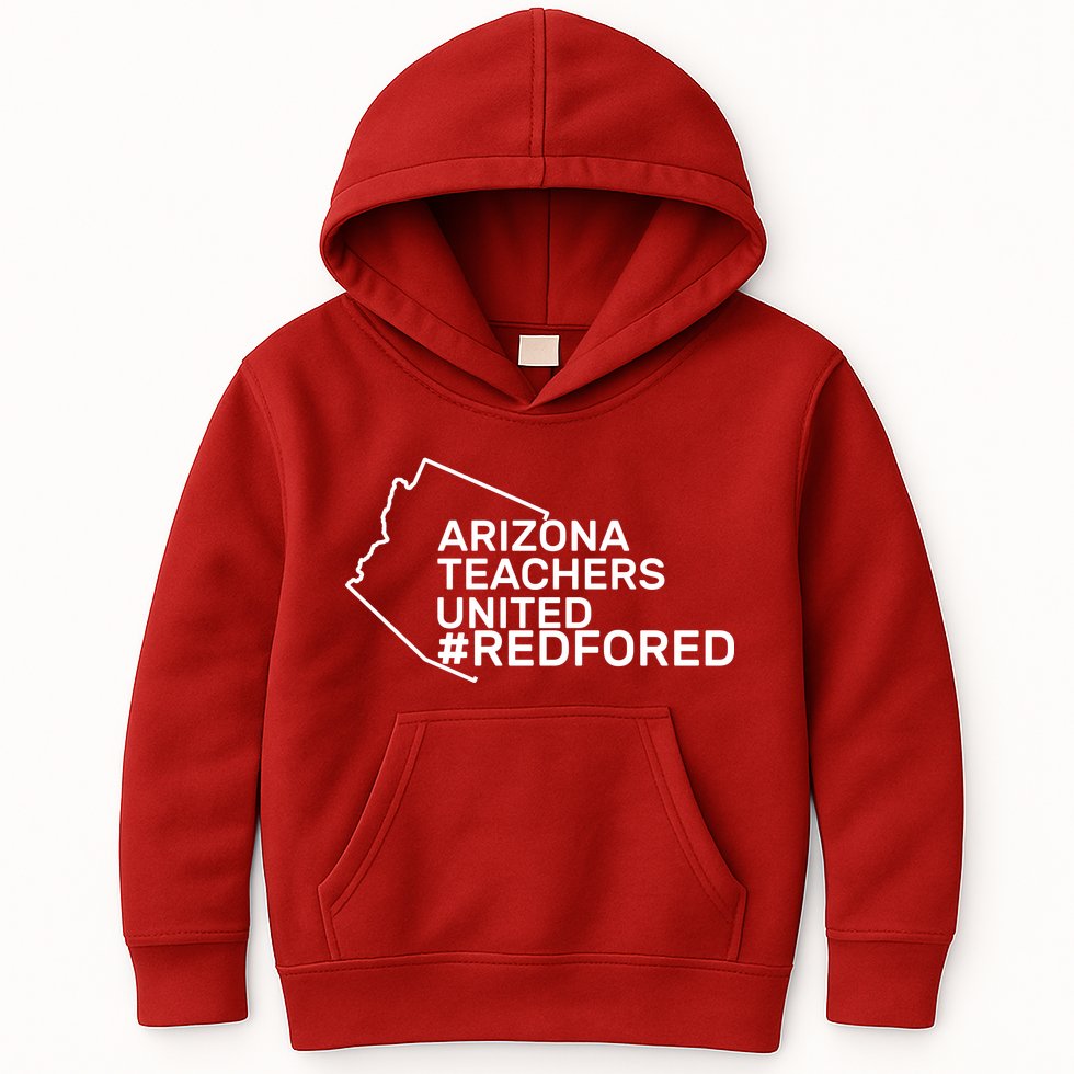 Arizona Teachers United Red For Ed #redfored Kids Hoodie
