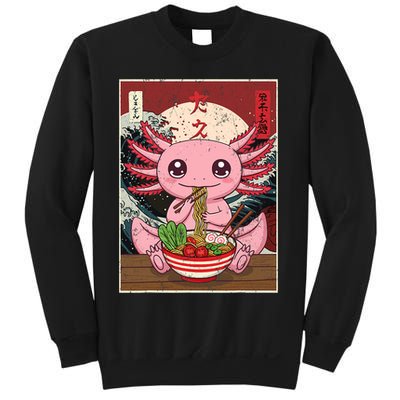 Axolotl Ramen Japanese Funny Graphic Tees Kawaii Anime Gifts Sweatshirt