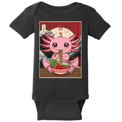 Axolotl Ramen Japanese Funny Graphic Tees Kawaii Anime Gifts Baby Bodysuit