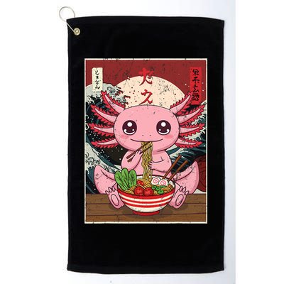 Axolotl Ramen Japanese Funny Graphic Tees Kawaii Anime Gifts Golf Towel