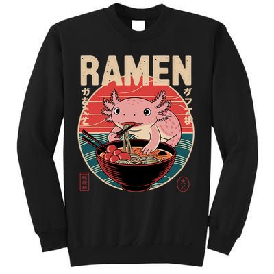 Axolotl Ramen Japanese Noodles Kawaii Anime Axolotl Sweatshirt