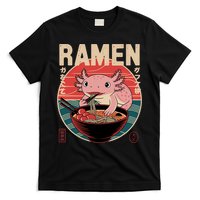 Axolotl Ramen Japanese Noodles Kawaii Anime Axolotl T-Shirt