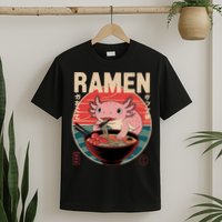 Axolotl Ramen Japanese Noodles Kawaii Anime Axolotl T-Shirt