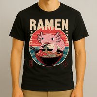 Axolotl Ramen Japanese Noodles Kawaii Anime Axolotl T-Shirt