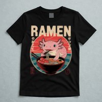 Axolotl Ramen Japanese Noodles Kawaii Anime Axolotl T-Shirt