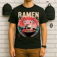 Axolotl Ramen Japanese Noodles Kawaii Anime Axolotl T-Shirt