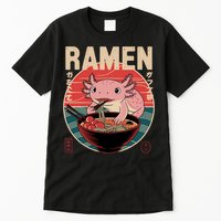 Axolotl Ramen Japanese Noodles Kawaii Anime Axolotl Tall T-Shirt