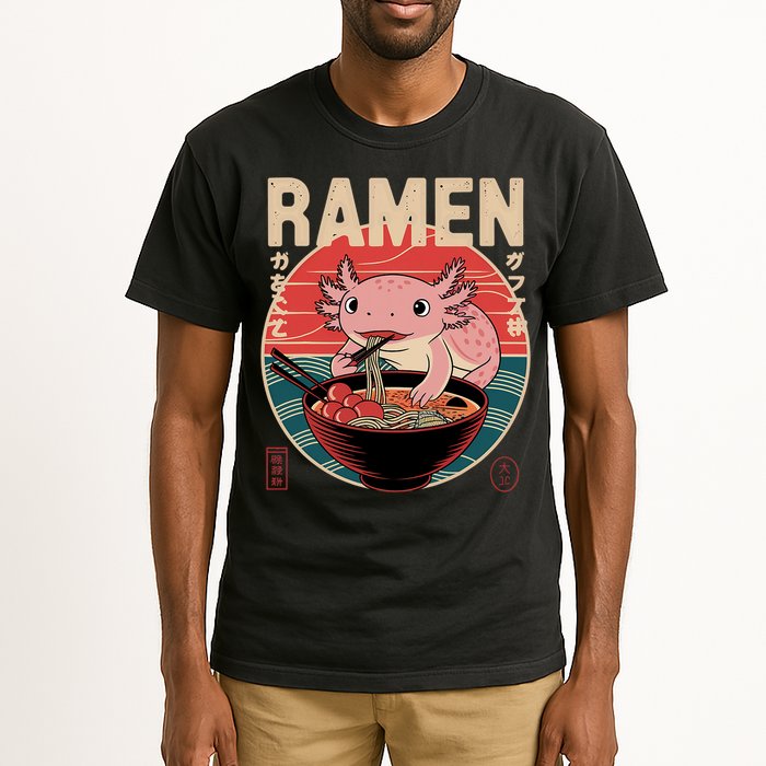 Axolotl Ramen Japanese Noodles Kawaii Anime Axolotl Tall T-Shirt