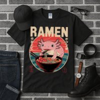 Axolotl Ramen Japanese Noodles Kawaii Anime Axolotl Tall T-Shirt
