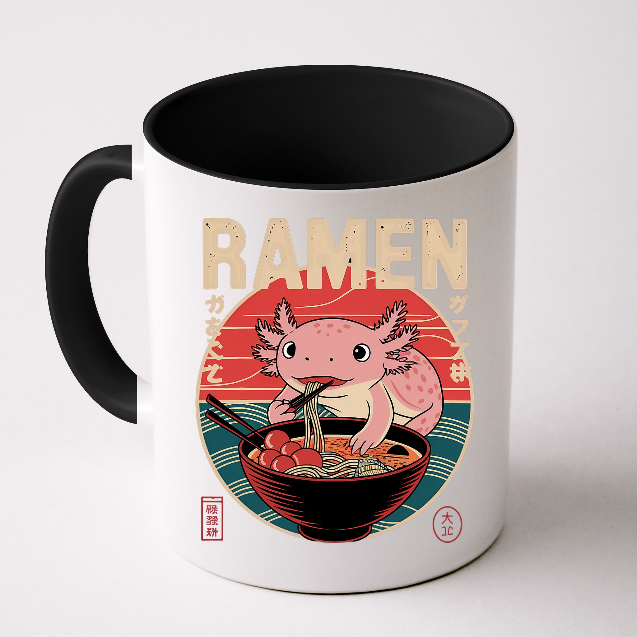 Axolotl Ramen Japanese Noodles Kawaii Anime Axolotl Mug