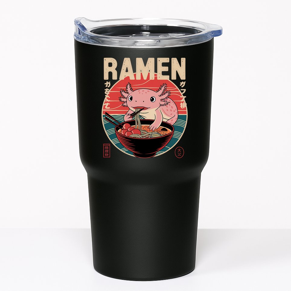 Axolotl Ramen Japanese Noodles Kawaii Anime Axolotl Tumbler