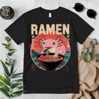 Axolotl Ramen Japanese Noodles Kawaii Anime Axolotl Premium T-Shirt
