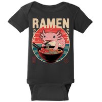 Axolotl Ramen Japanese Noodles Kawaii Anime Axolotl Baby Bodysuit