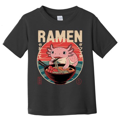 Axolotl Ramen Japanese Noodles Kawaii Anime Axolotl Toddler T-Shirt
