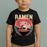 Axolotl Ramen Japanese Noodles Kawaii Anime Axolotl Toddler T-Shirt
