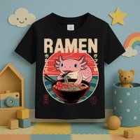 Axolotl Ramen Japanese Noodles Kawaii Anime Axolotl Toddler T-Shirt