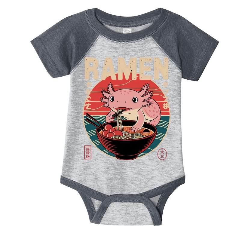 Axolotl Ramen Japanese Noodles Kawaii Anime Axolotl Infant Baby Jersey Bodysuit