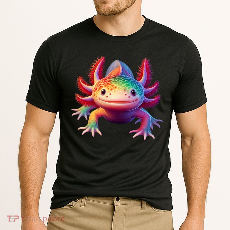 Axolotl Rainbow Kawaii Colorful Axolotl Lovers Herpetologist Performance Shirt