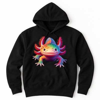Axolotl Rainbow Kawaii Colorful Axolotl Lovers Herpetologist Hoodie