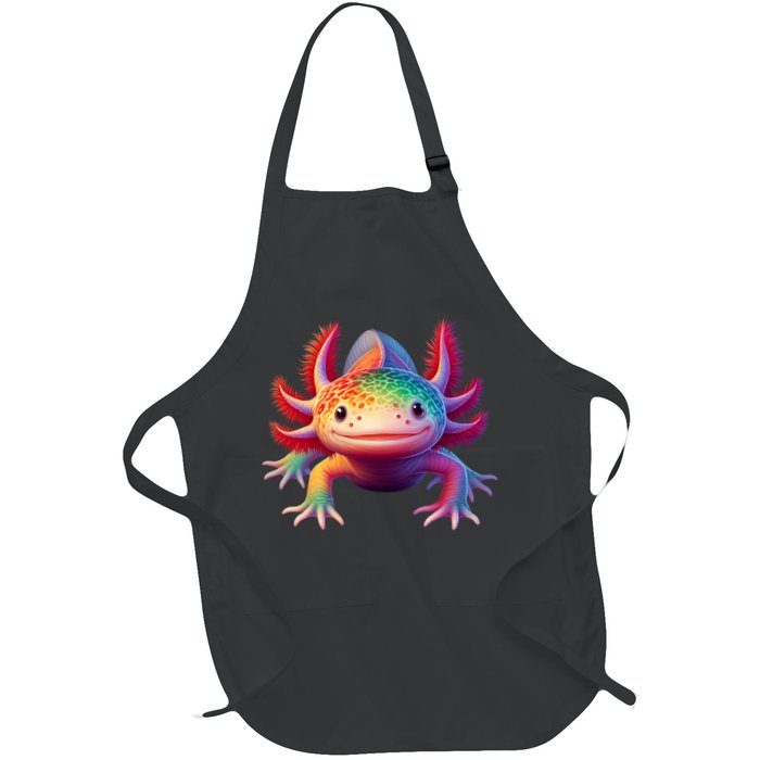 Axolotl Rainbow Kawaii Colorful Axolotl Lovers Herpetologist Apron