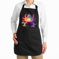 Axolotl Rainbow Kawaii Colorful Axolotl Lovers Herpetologist Apron