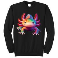 Axolotl Rainbow Kawaii Colorful Axolotl Lovers Herpetologist Sweatshirt