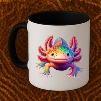 Axolotl Rainbow Kawaii Colorful Axolotl Lovers Herpetologist Mug
