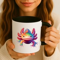 Axolotl Rainbow Kawaii Colorful Axolotl Lovers Herpetologist Mug
