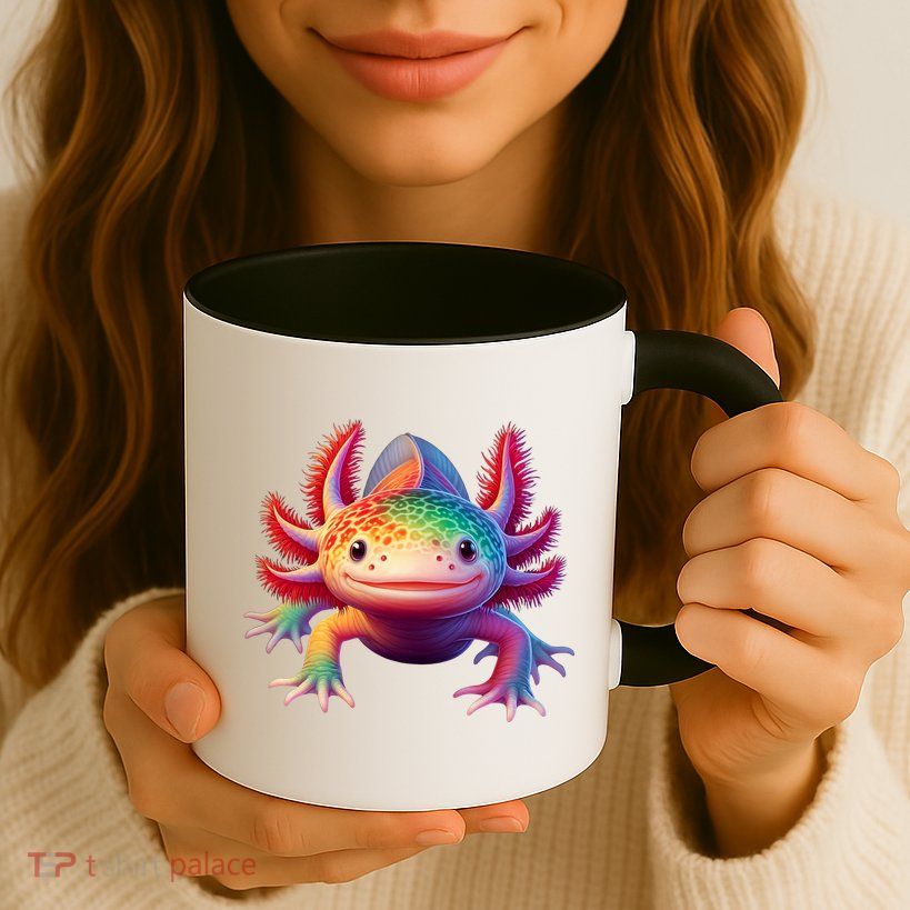 Axolotl Rainbow Kawaii Colorful Axolotl Lovers Herpetologist Mug
