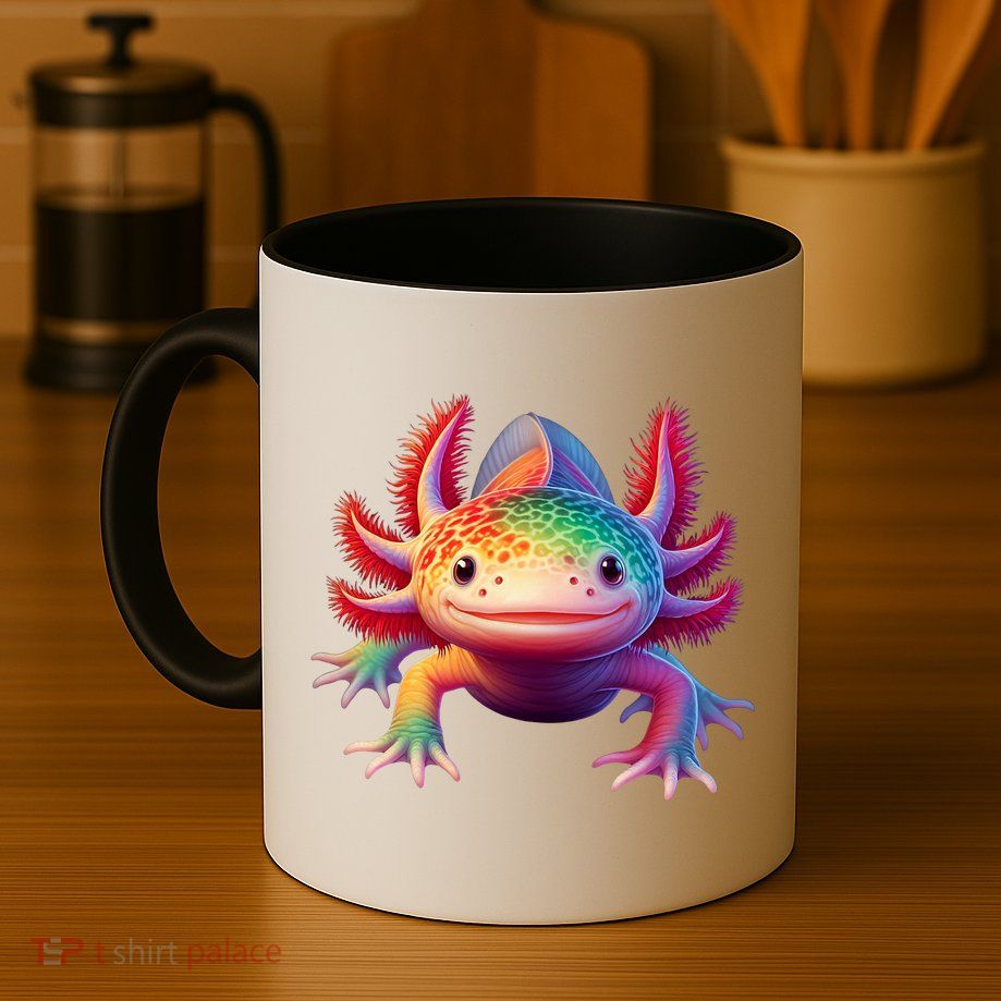 Axolotl Rainbow Kawaii Colorful Axolotl Lovers Herpetologist Mug