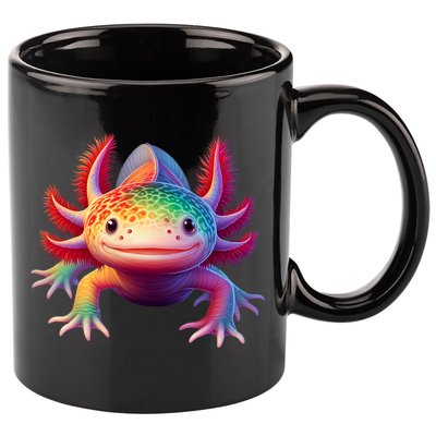 Axolotl Rainbow Kawaii Colorful Axolotl Lovers Herpetologist 11oz C Handle Ceramic Mug