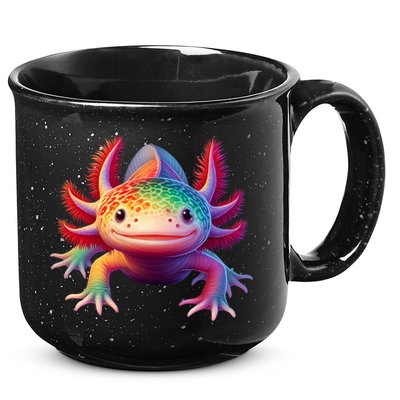 Axolotl Rainbow Kawaii Colorful Axolotl Lovers Herpetologist 15oz Campfire Ceramic Mug