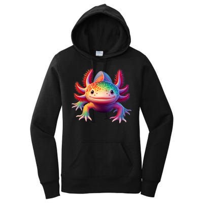 Axolotl Rainbow Kawaii Colorful Axolotl Lovers Herpetologist Women's Pullover Hoodie