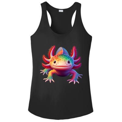 Axolotl Rainbow Kawaii Colorful Axolotl Lovers Herpetologist Ladies PosiCharge Competitor Racerback Tank