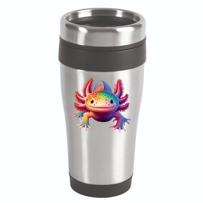 Axolotl Rainbow Kawaii Colorful Axolotl Lovers Herpetologist 16oz Travel Tumbler