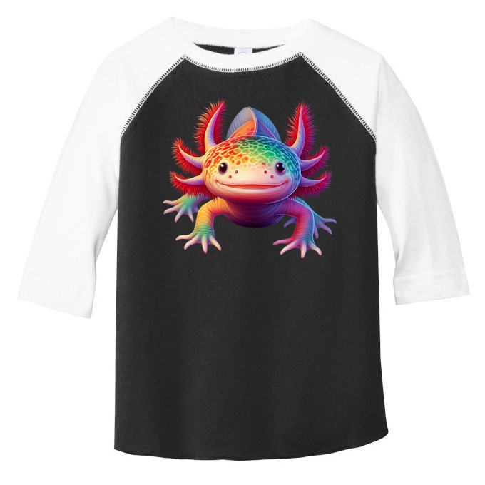 Axolotl Rainbow Kawaii Colorful Axolotl Lovers Herpetologist Toddler Fine Jersey T-Shirt